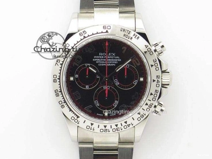 MiroTime 0512 TopPick Daytona YG BP Maker Black Dial Gold Subdial Sticks Markers On Rubber Strap A7750@ 4013